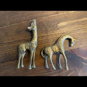 Vintage Brass Giraffes (small)